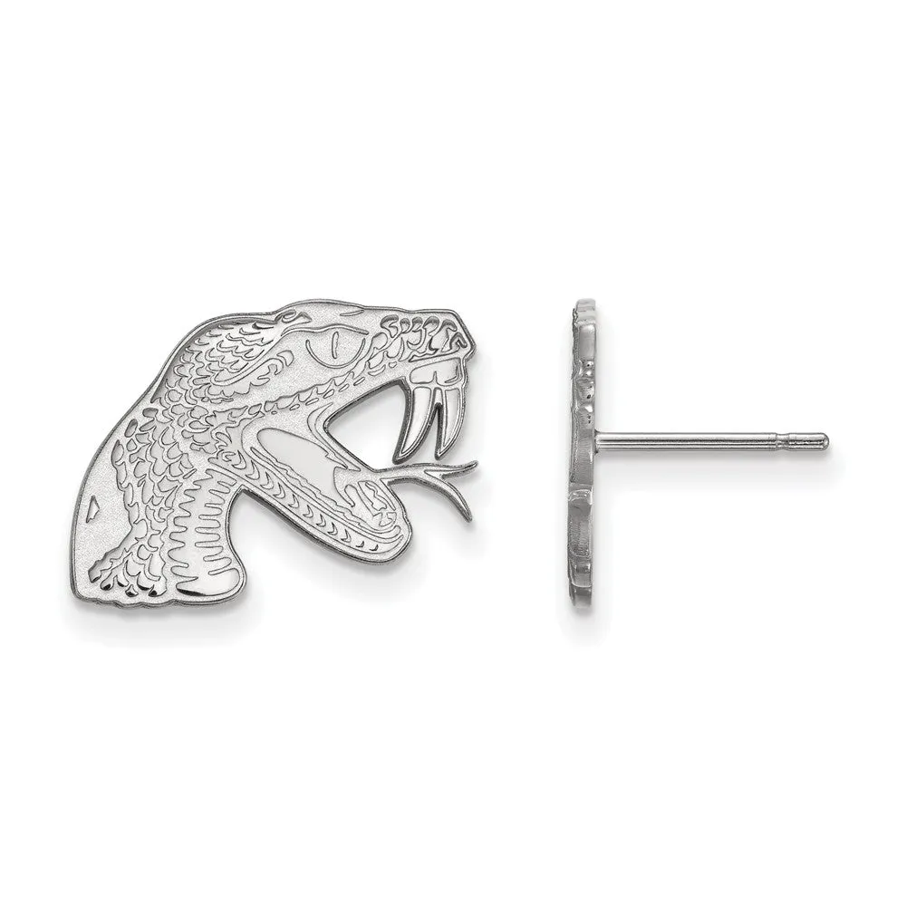 10k White Gold Florida A&M University Small Post Earrings