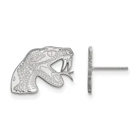 10k White Gold Florida A&M University Small Post Earrings