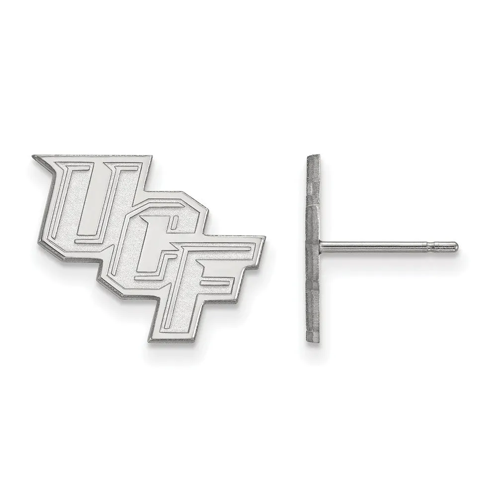 10k White Gold Univ. of Central Florida 'UCF' Small Post Earrings