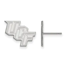 10k White Gold Univ. of Central Florida 'UCF' Small Post Earrings