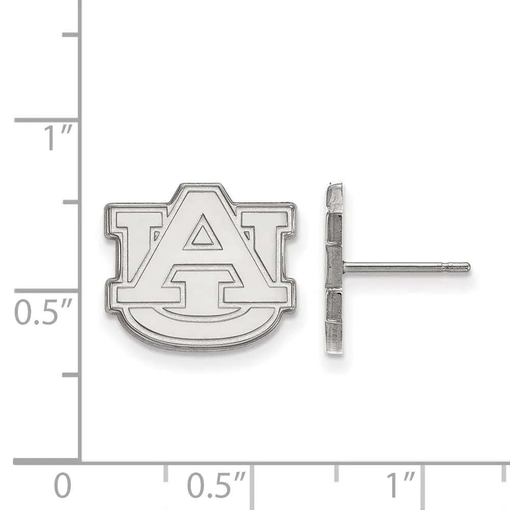 14k White Gold Auburn University Small Post Earrings