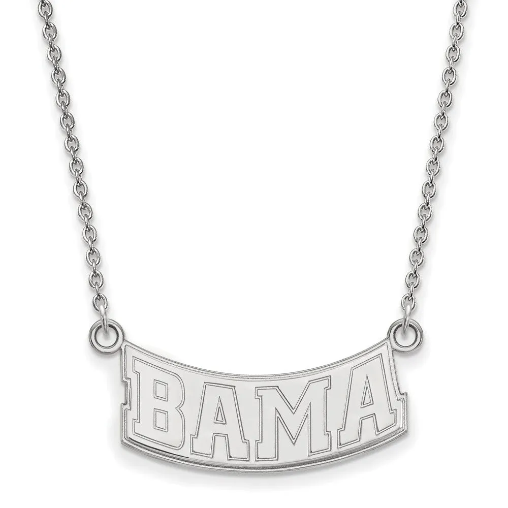 14k White Gold U of Alabama Small Pendant Necklace