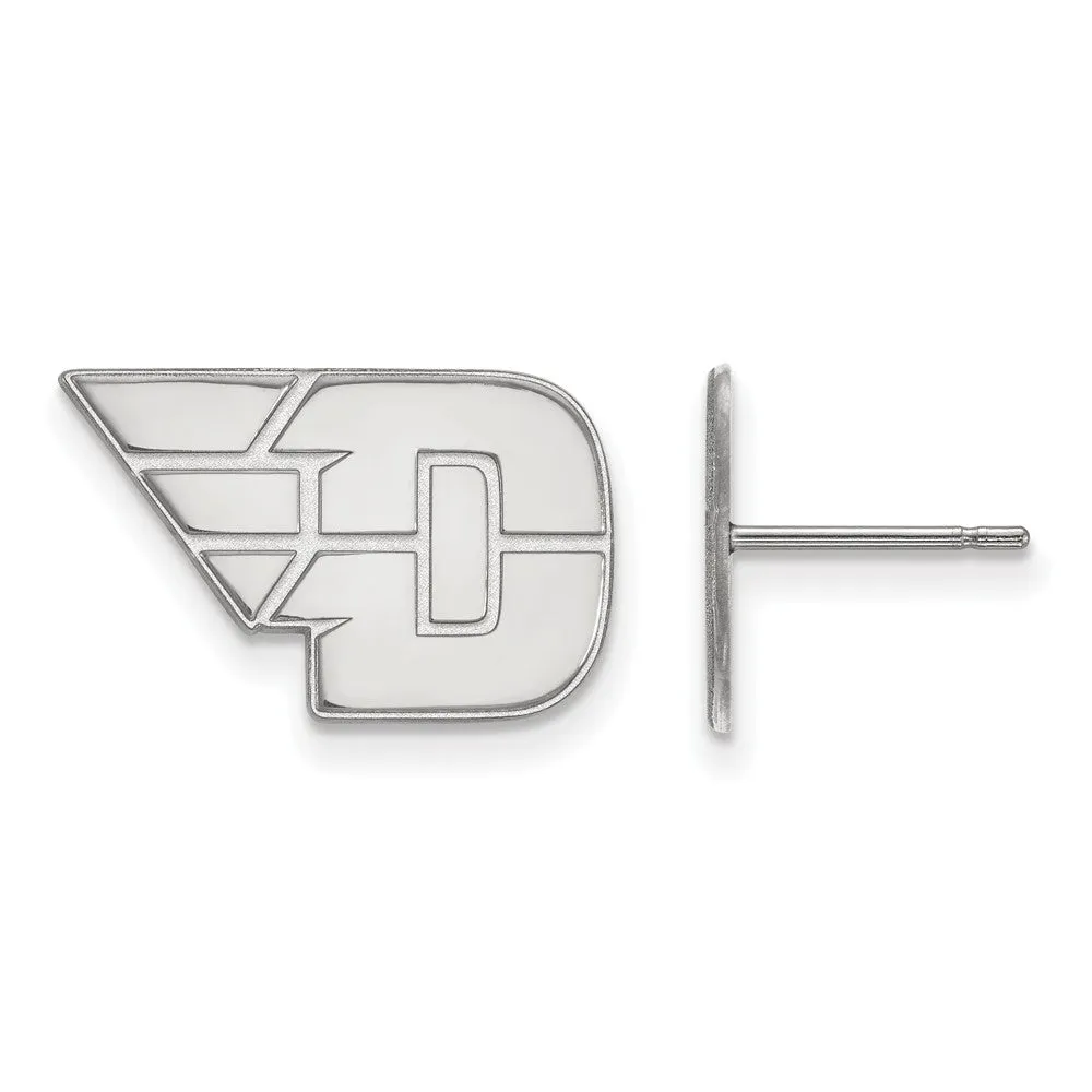 14k White Gold University of Dayton Small Post Earrings