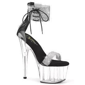 7 Inch Heel ADORE-727RS Clear Black