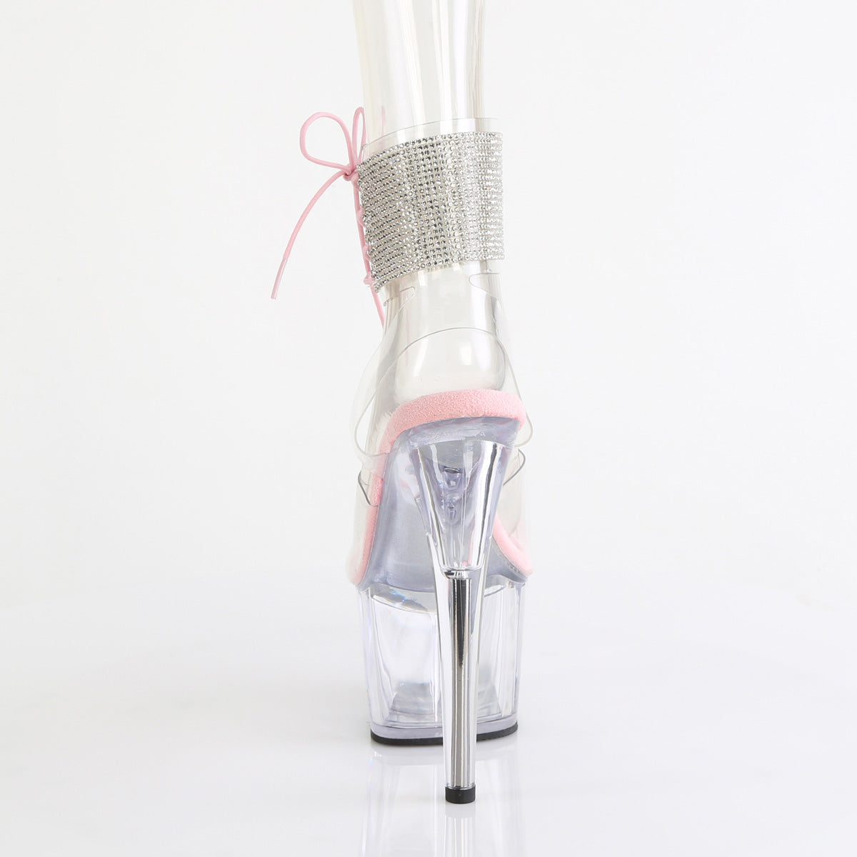 7 Inch Heel ADORE-791-2RS Clear Baby Pink Clear