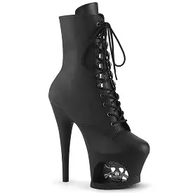 7 Inch Heel MOON-1020SK Black Pu