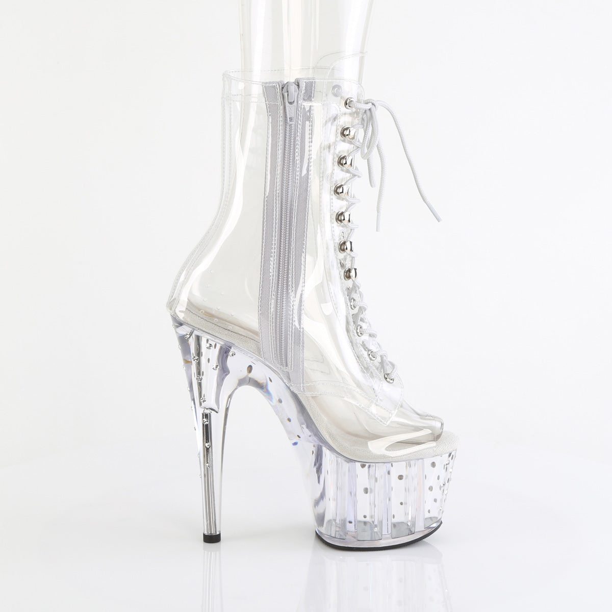 7 Inch Heel STARDUST-1021C-7 Clear Rhinestone