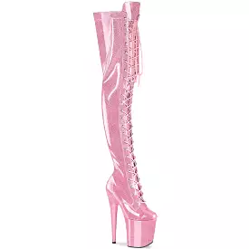 8 Inch Heel FLAMINGO-3020GP Baby Pink Glitter