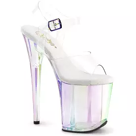 8 Inch Heel FLAMINGO-808HT Clear Holo Tinted