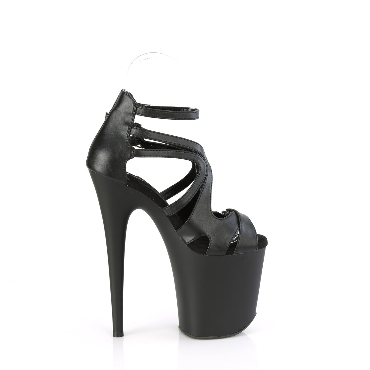 8 Inch Heel FLAMINGO-877 Black Pu