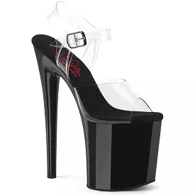 8 Inch Heel NAUGHTY-808 Clear Black