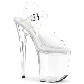 8 Inch Heel TREASURE-808FLA Clear