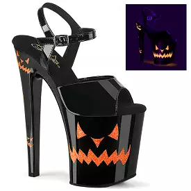 8 Inch Heel XTREME-809JOL Black Neon Orange