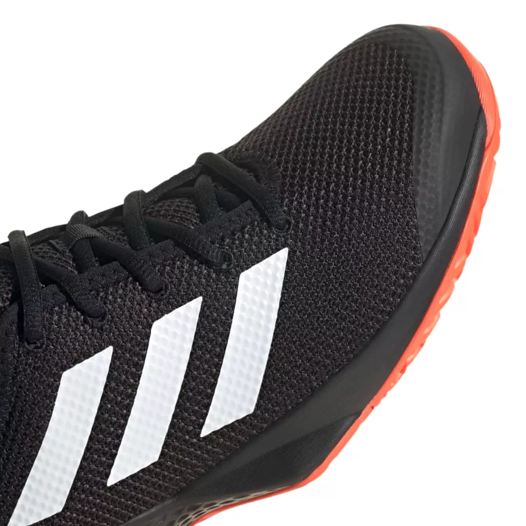 Adidas Court Flash Tennis Shoes - Core Black/Cloud White/Solar Red