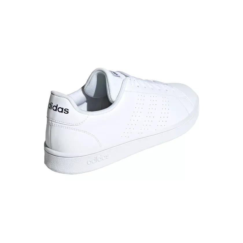 Adidas Mens White Advantage Base Casual Tennis Shoes