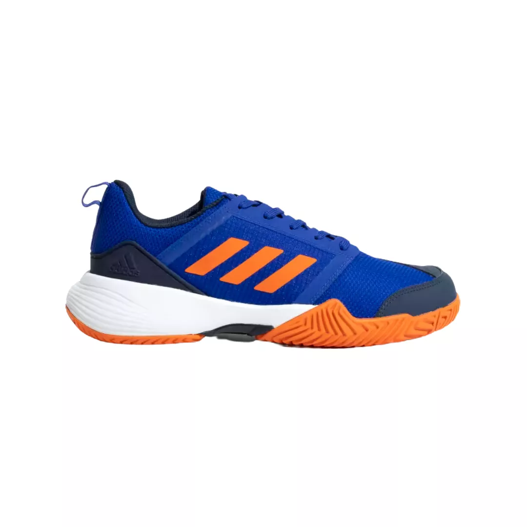 Adidas Stin TNS 23 Tennis Shoe - Lucid Blue/Collegiate Navy/Semi Impact Orange