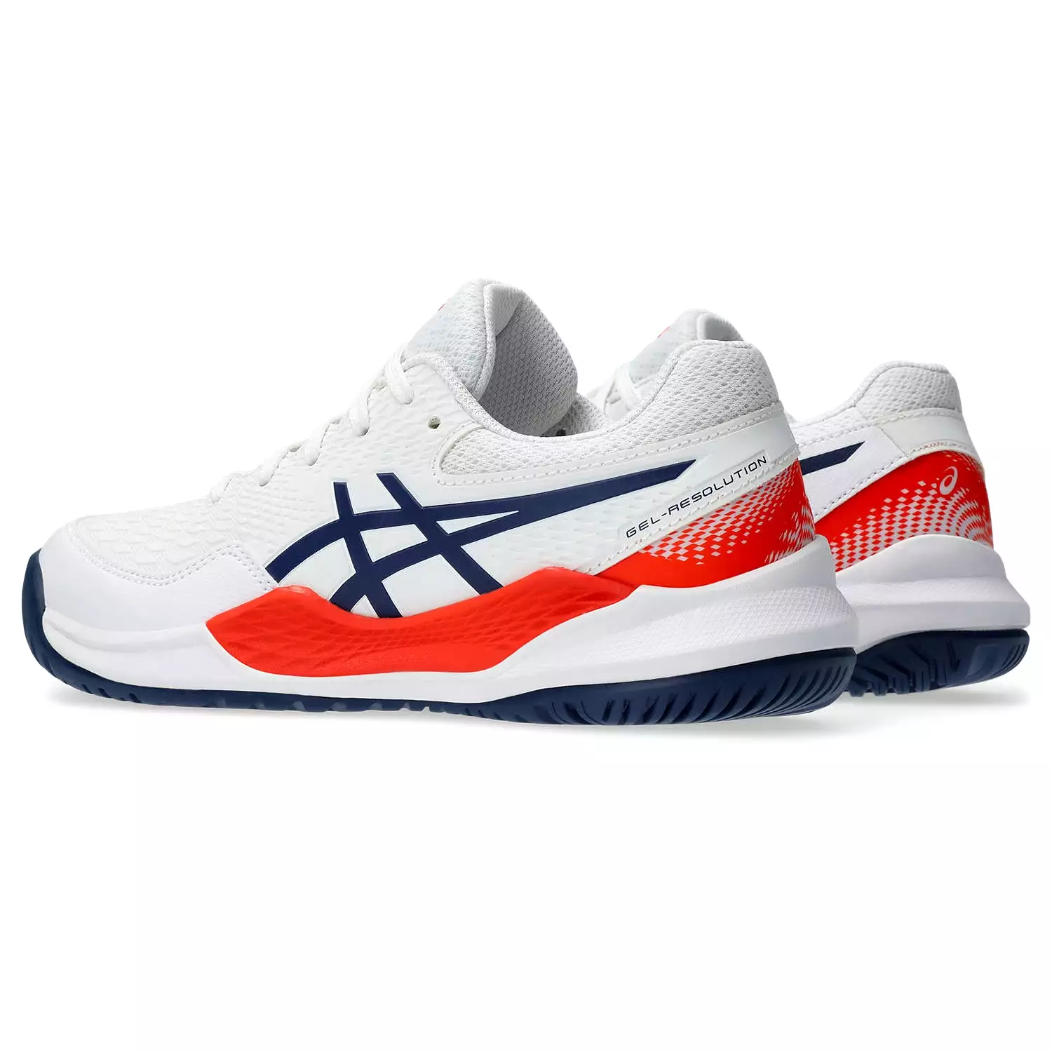 Asics Gel Resolution 9 Junior tennis shoes 067.103 White/Blue/Orange