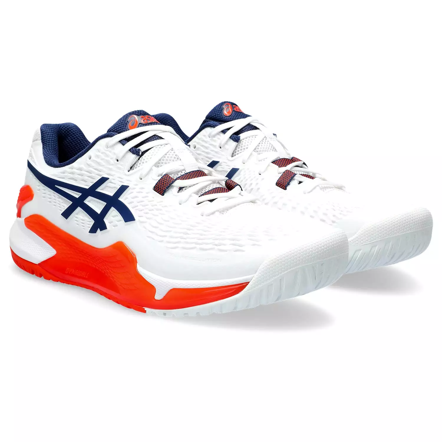 Asics Gel Resolution 9 Men tennis shoes 330.102 White/Blue/Orange