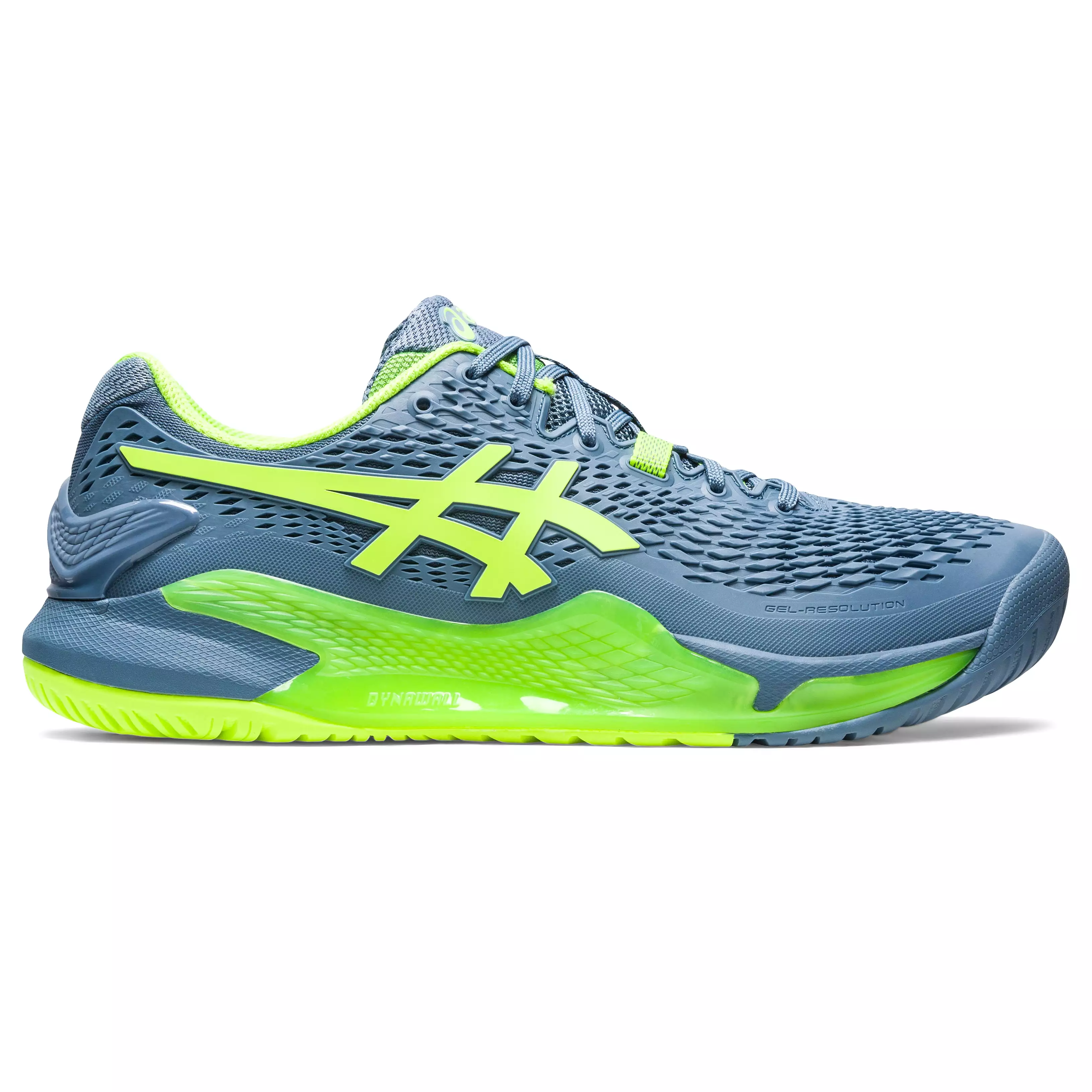 Asics Gel Resolution 9 Men tennis shoes 330.400 Steel Blue/Green