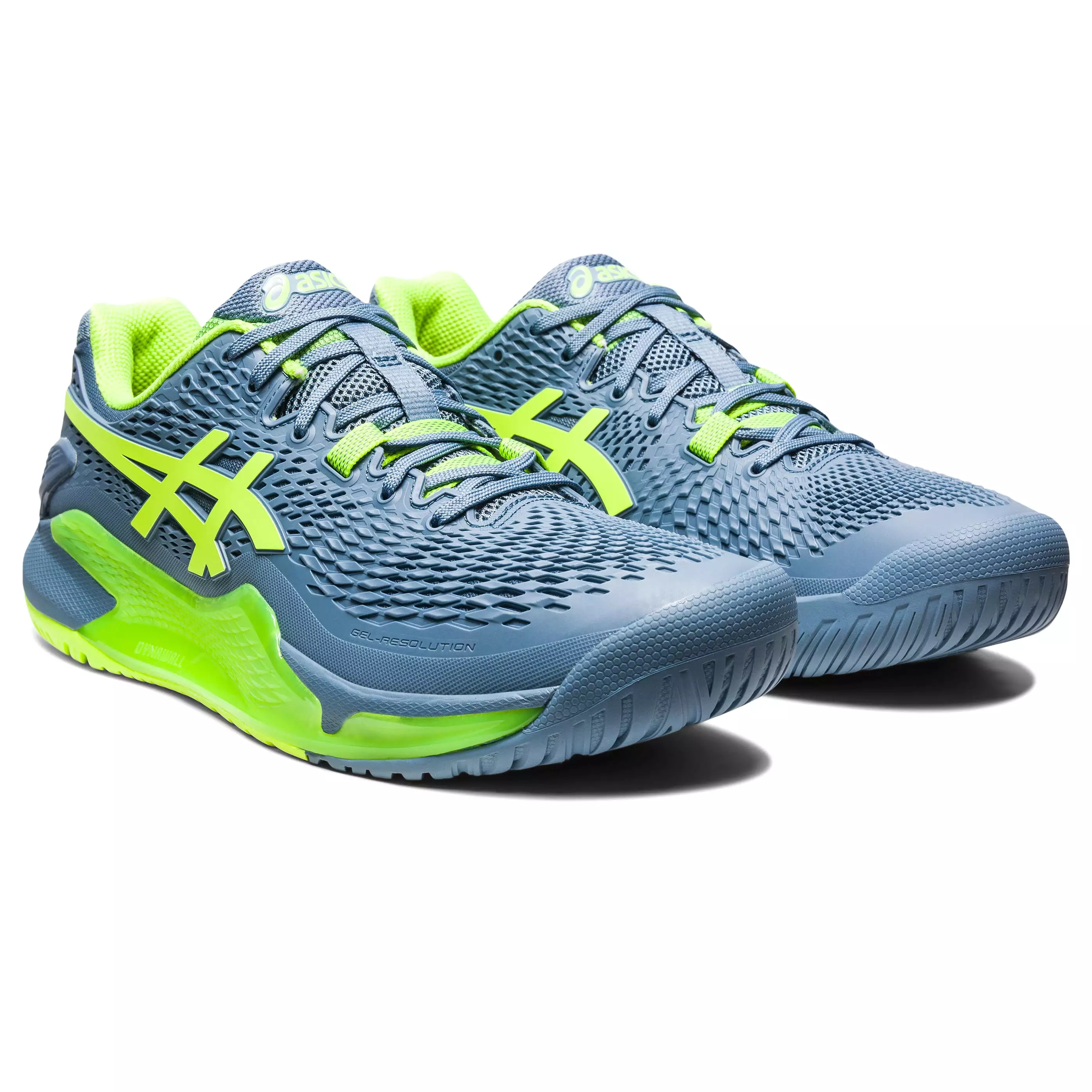 Asics Gel Resolution 9 Men tennis shoes 330.400 Steel Blue/Green