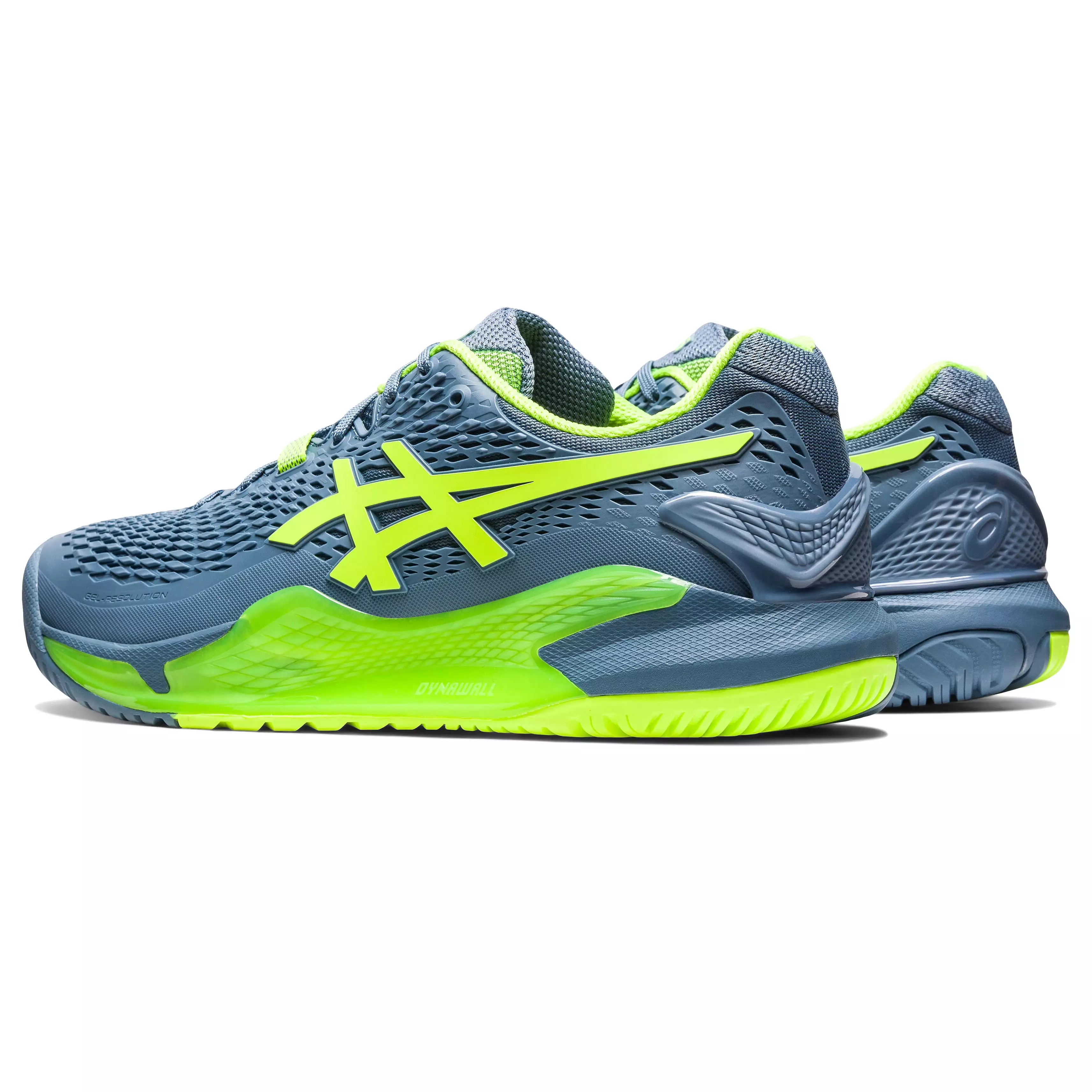 Asics Gel Resolution 9 Men tennis shoes 330.400 Steel Blue/Green