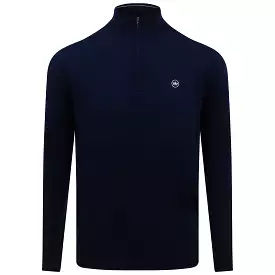 Autumn Crest Quarter Zip Merino Knit Mid Layer Navy - 2024