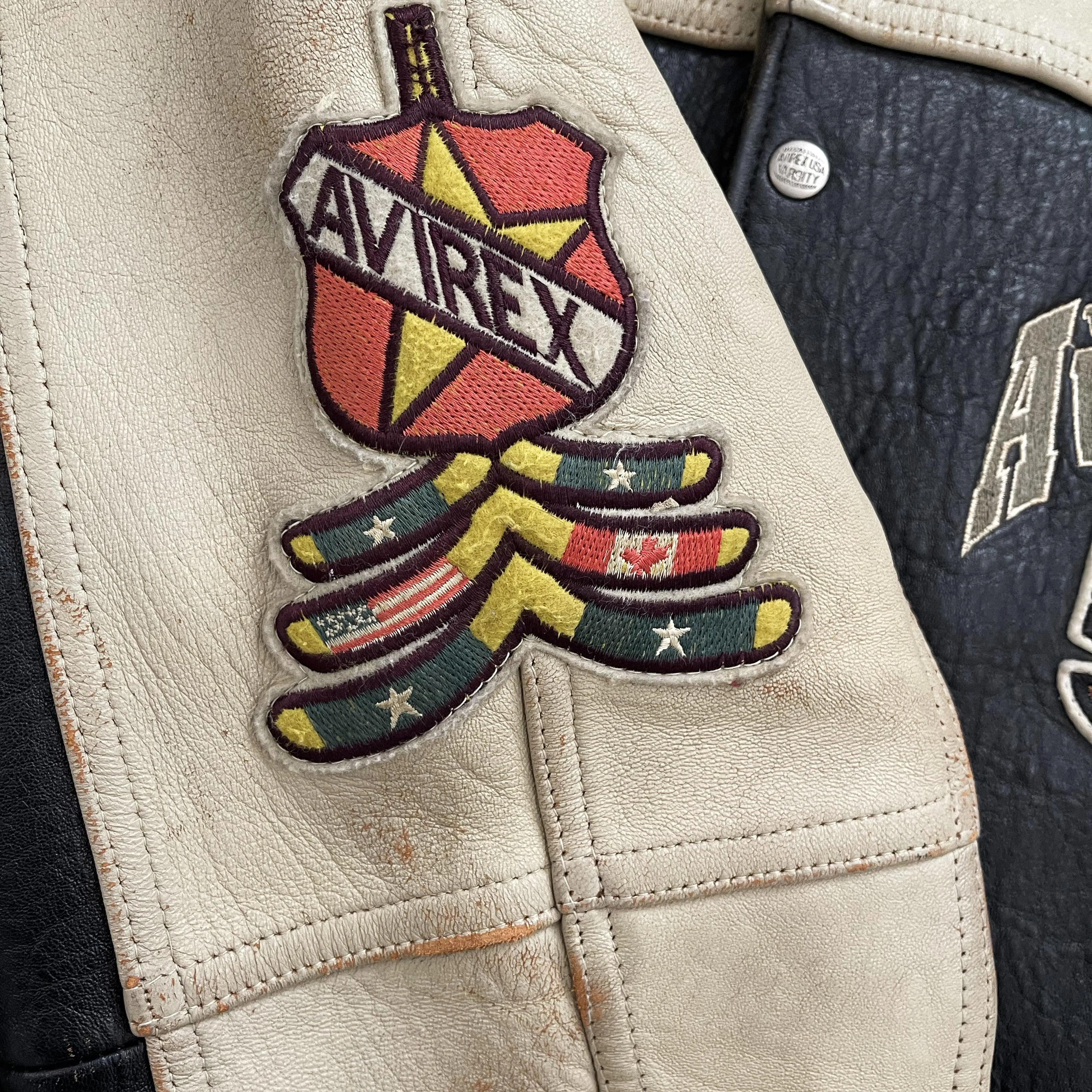 Avirex Leather Varsity Jacket