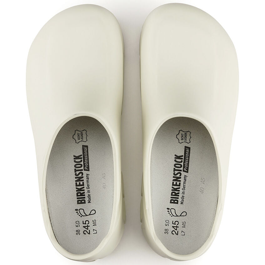 Birkenstock A 640 PU white steel toe cap