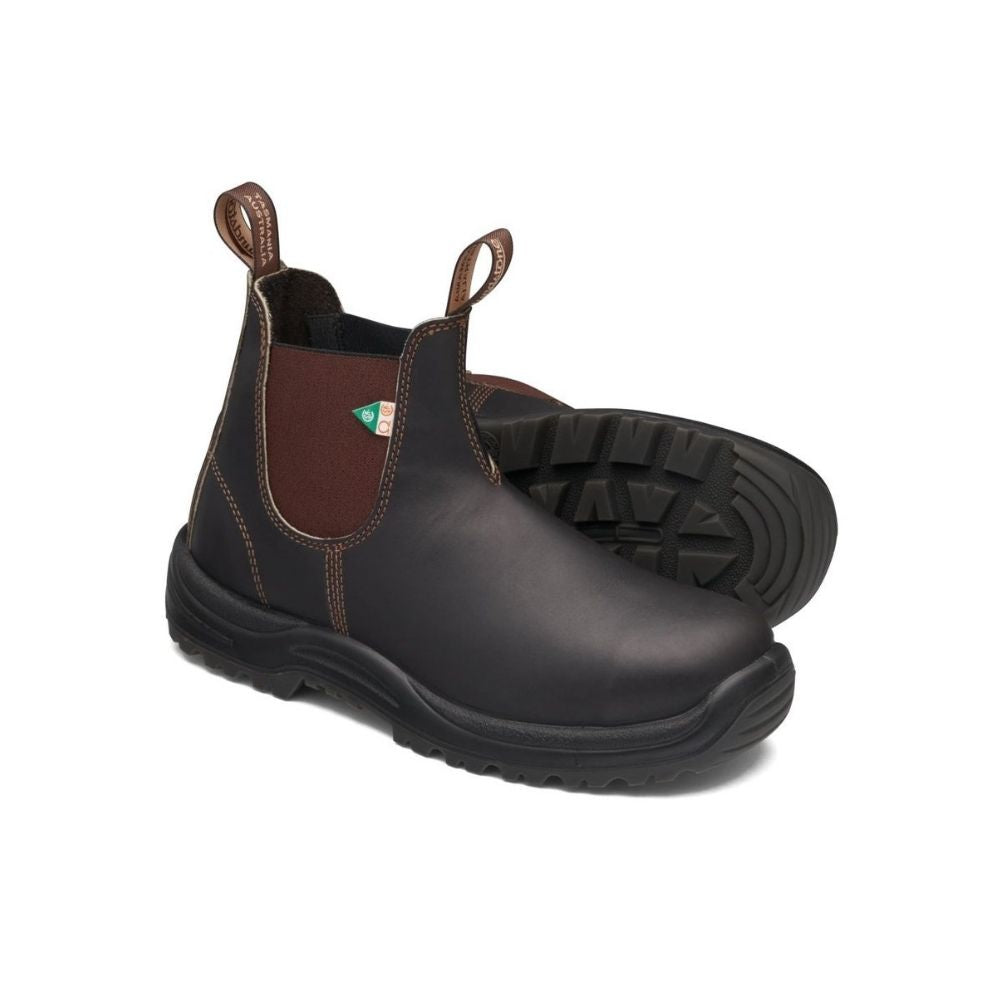 Blundstone 162 Brown Unisex Slip-on Steel Toe Work & Safety Boot