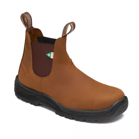 Blundstone 164 Brown Unisex Slip-on Steel Toe Work & Safety Boot