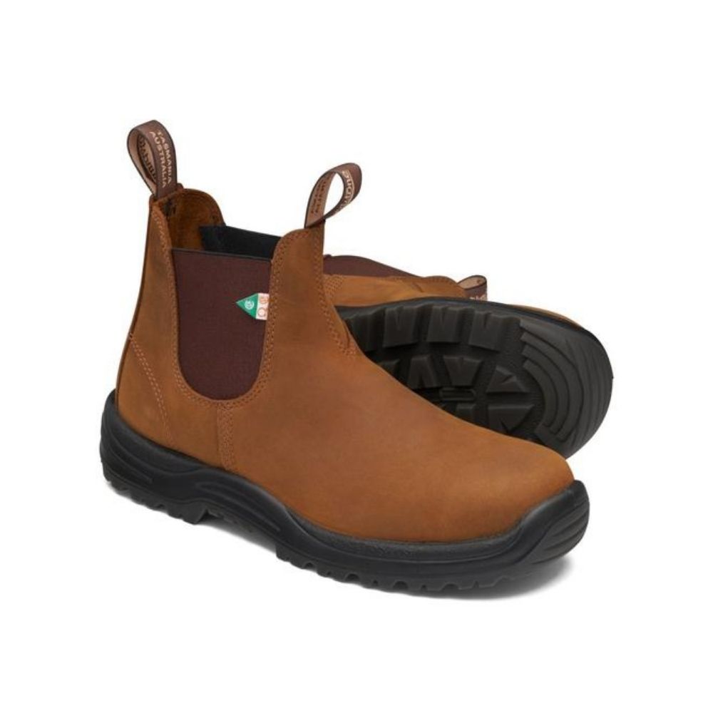 Blundstone 164 Brown Unisex Slip-on Steel Toe Work & Safety Boot