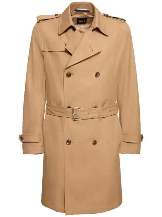 Boss   H-Hyde cotton trench coat 