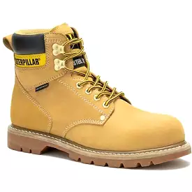 Cat Men's Second Shift Steel Toe WP Slip Resist Work Boot -Honey- P91659