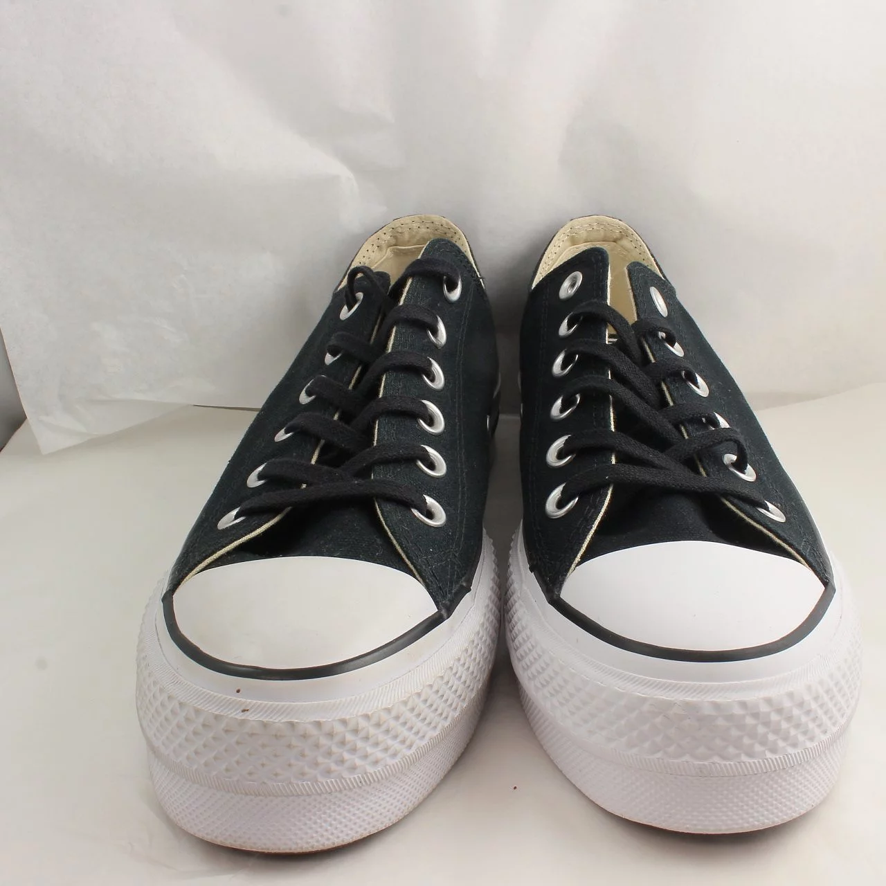 Converse All Star Low Platform Black Garnet White Trainers