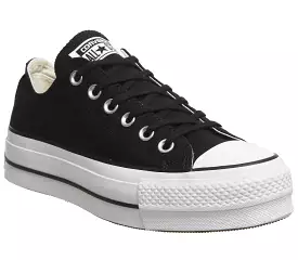 Converse All Star Low Platform Black Garnet White Trainers