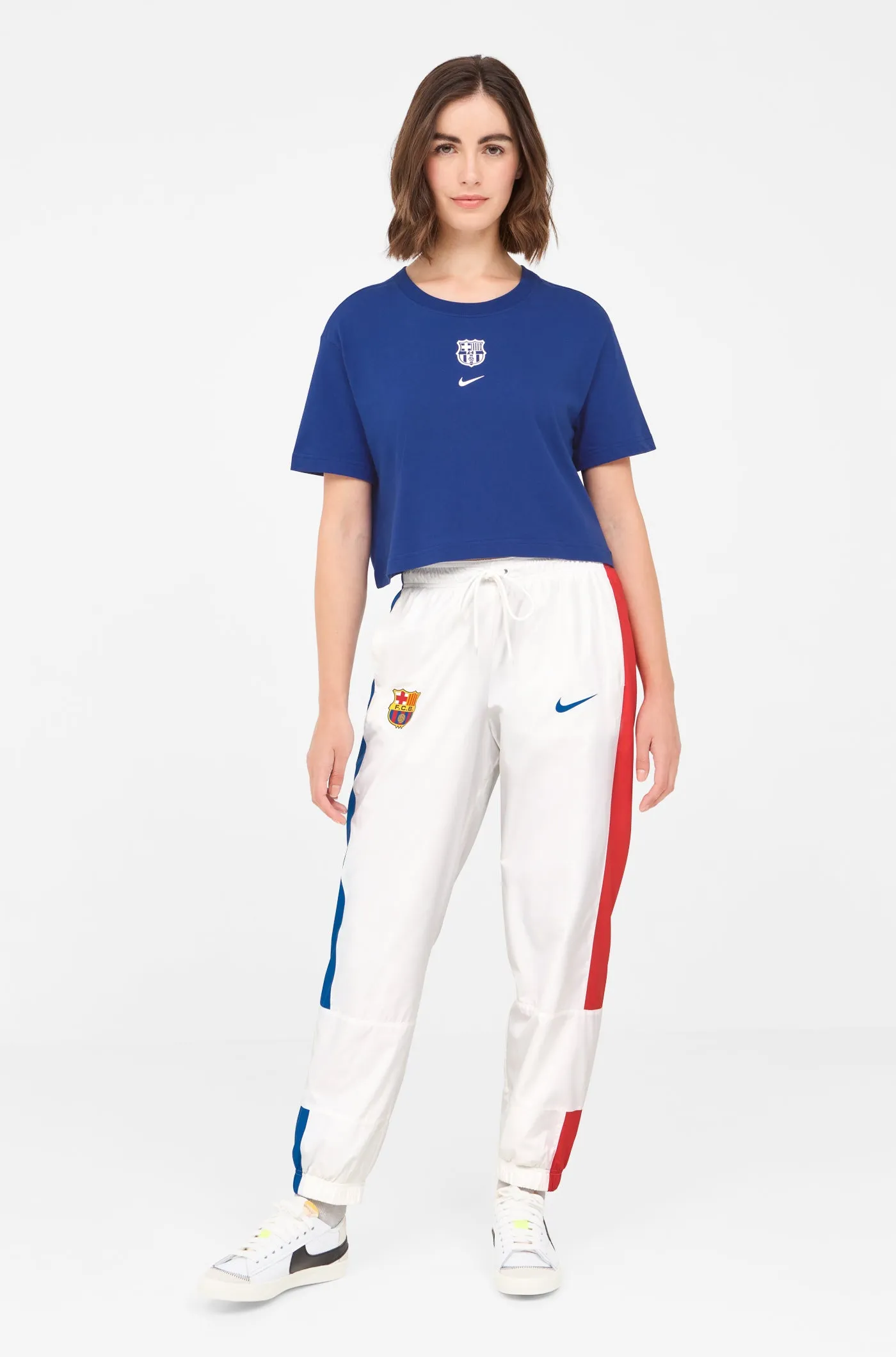 Crop top blue shield Bara Nike - Woman