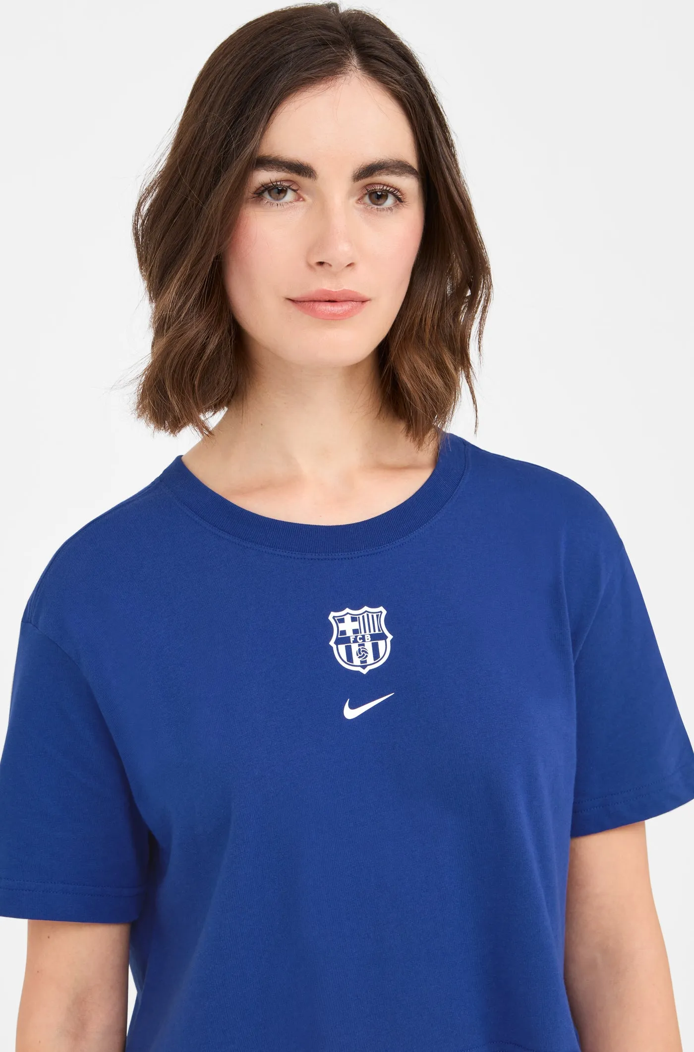 Crop top blue shield Bara Nike - Woman