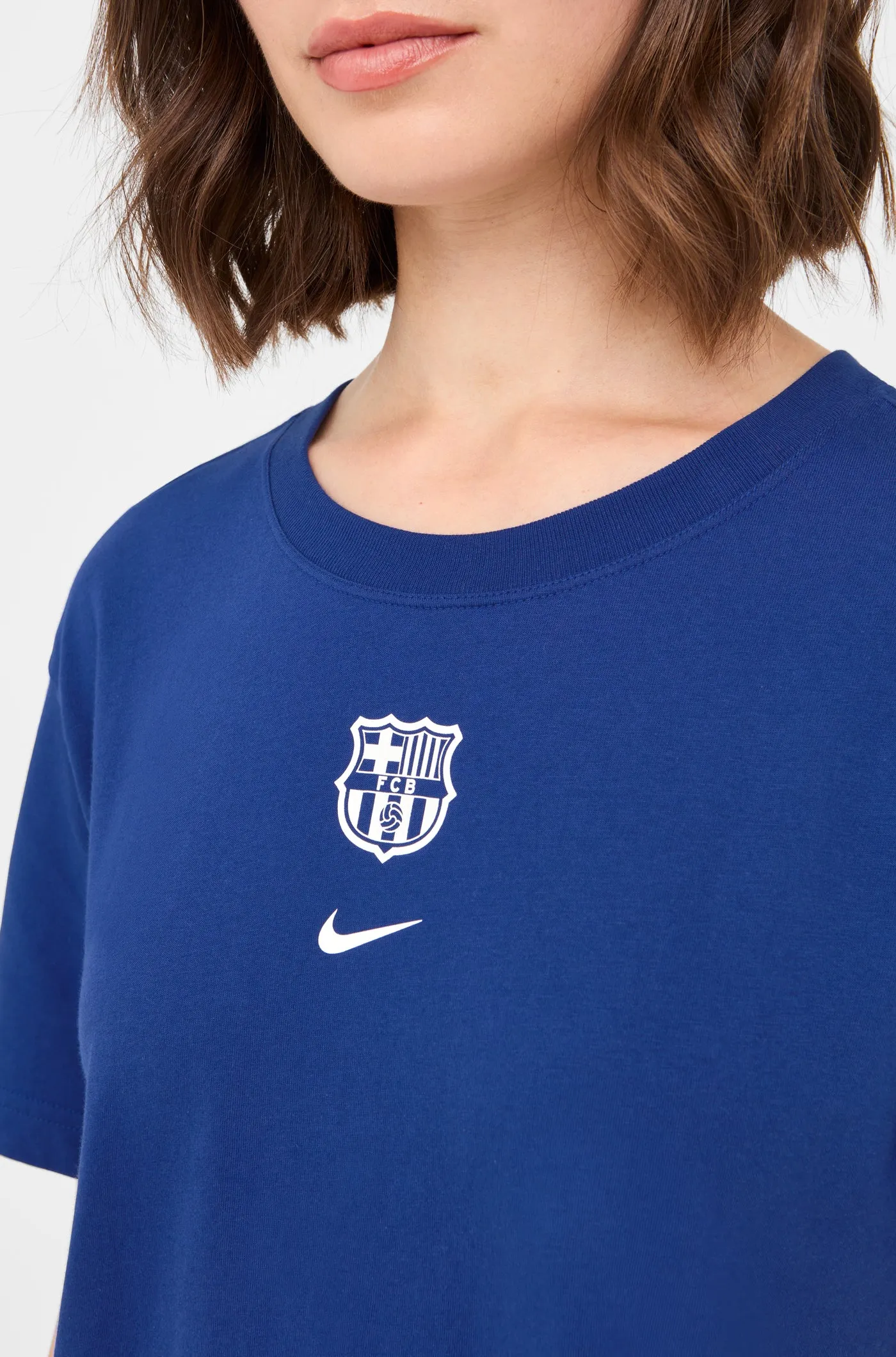 Crop top blue shield Bara Nike - Woman