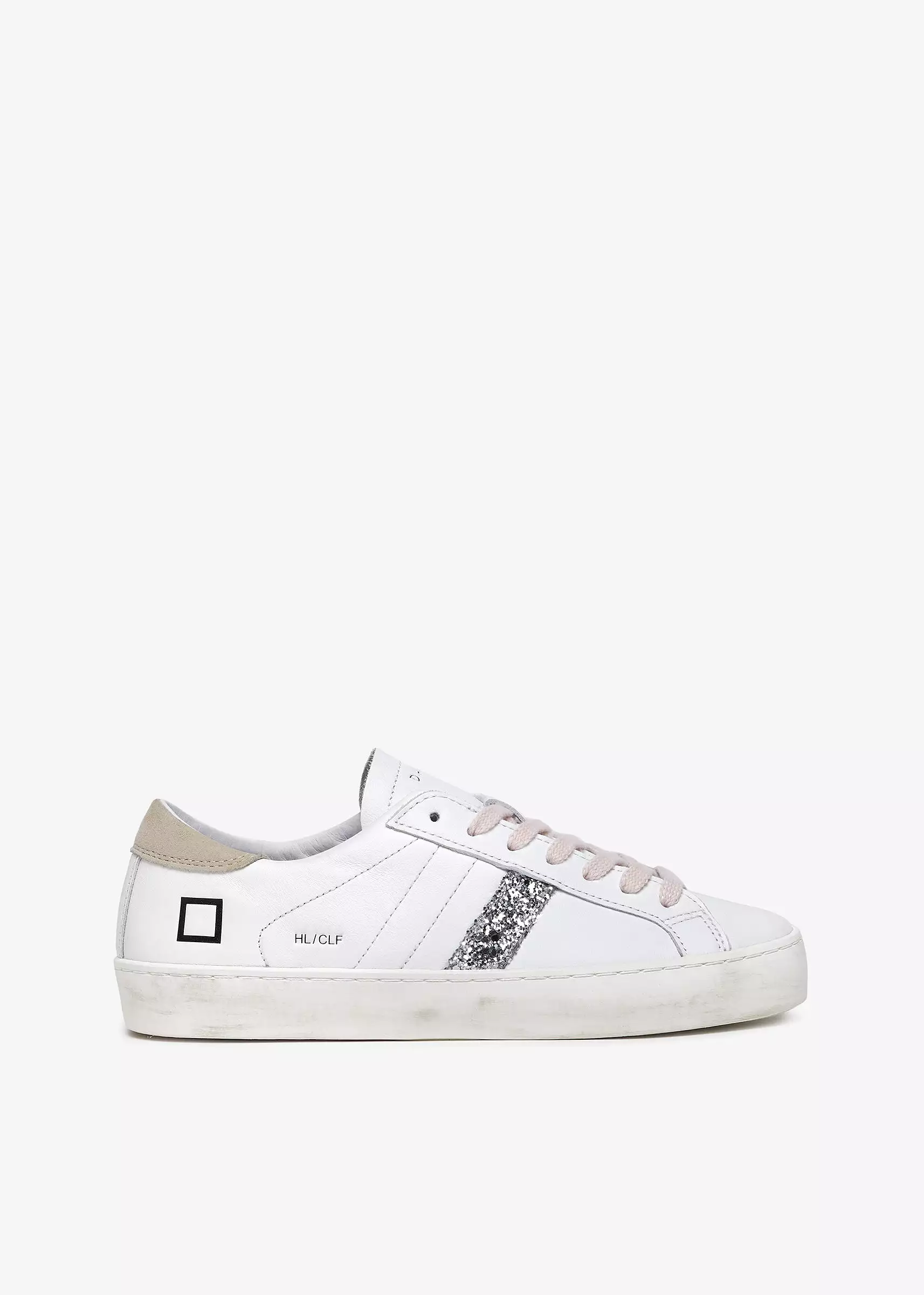 D. A. T. E. Hill Low Calf White Beige