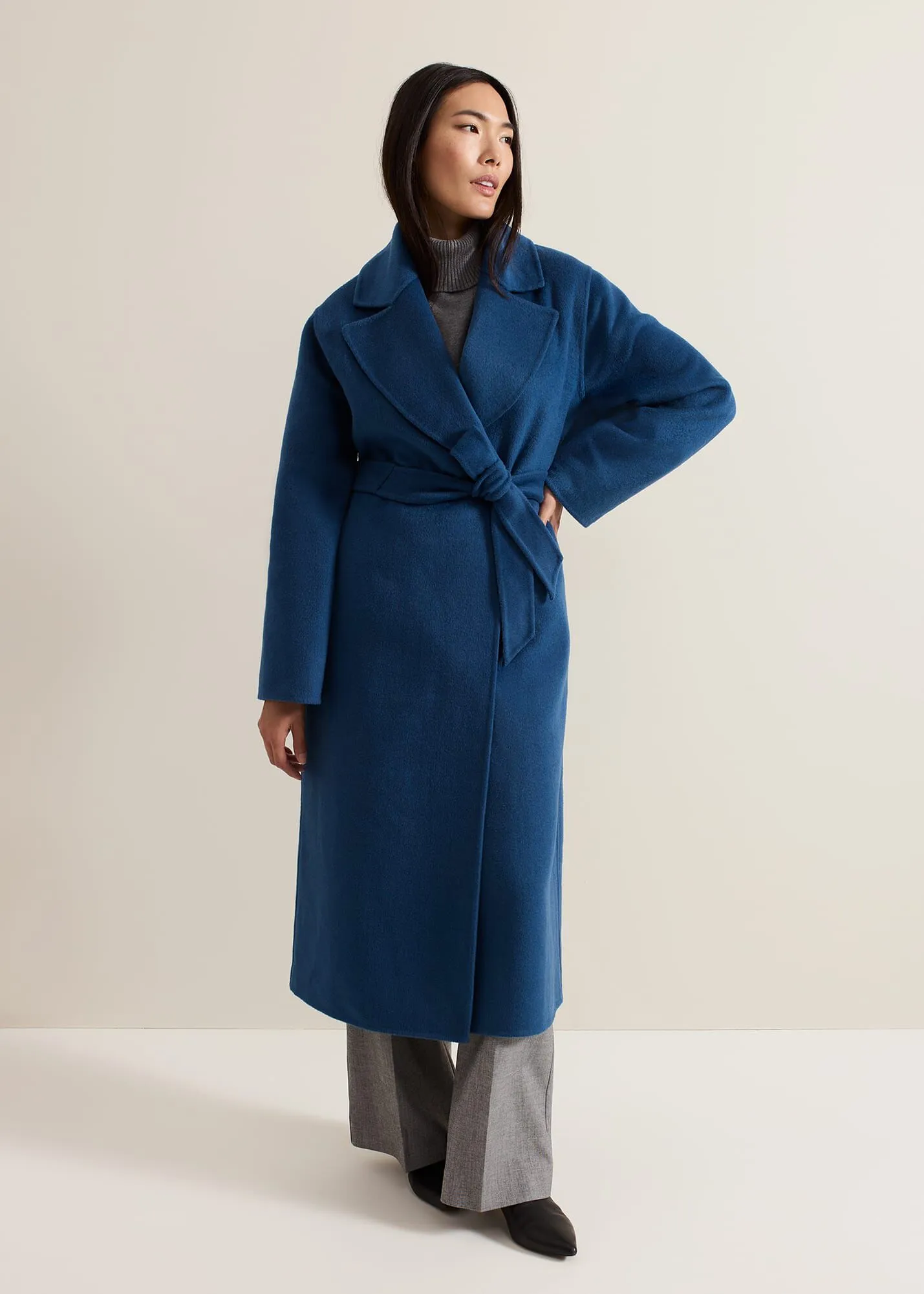 Darcy Double Faced Wool Smart Coat