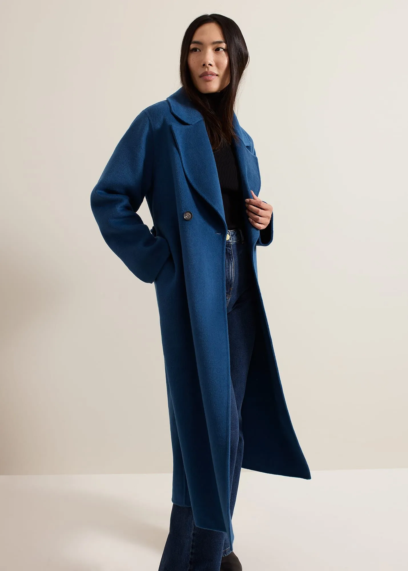 Darcy Double Faced Wool Smart Coat