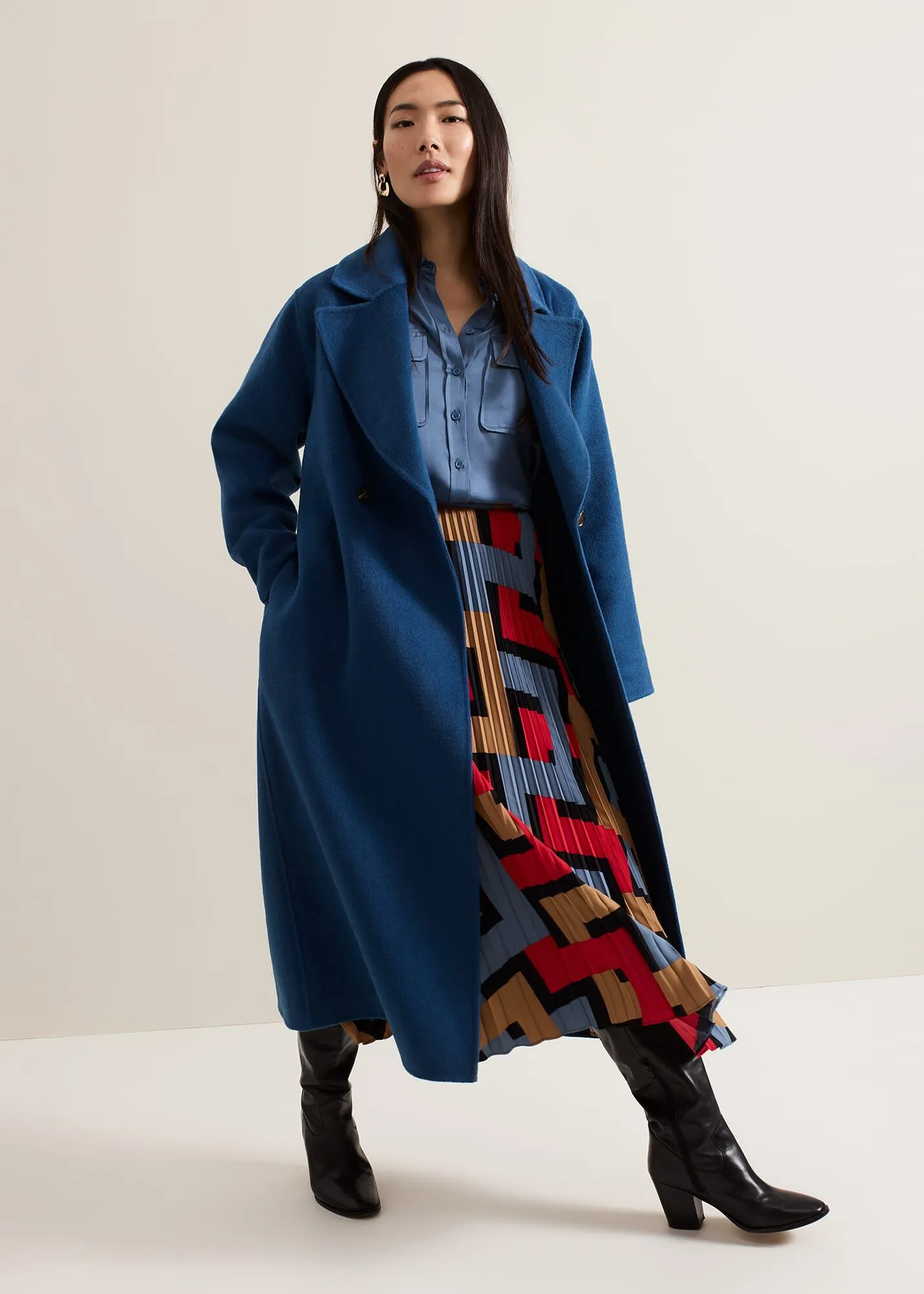 Darcy Double Faced Wool Smart Coat