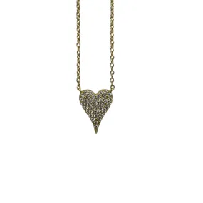 Diamond Small Elongated Heart White