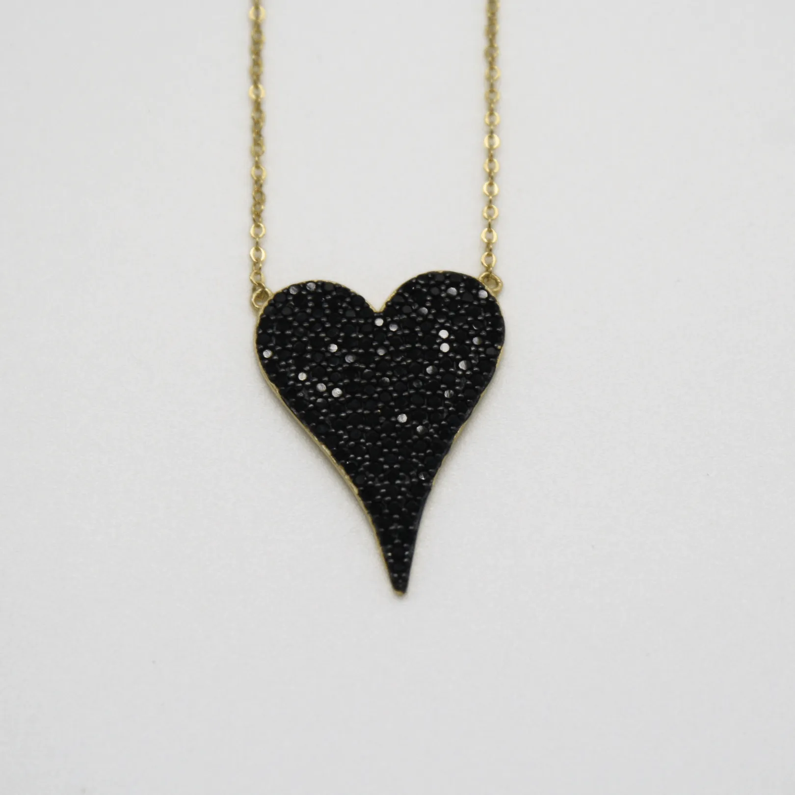 Diamond Small Elongated Heart White