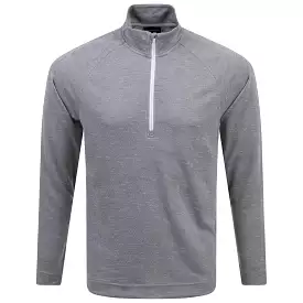 Dion Insula Quarter Zip Mid Layer Grey Melange - SS24