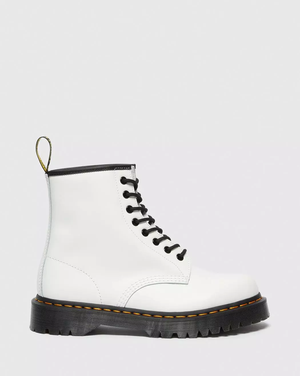 Dr Martens - 1460 Bex White Smooth Leather Platform Boots