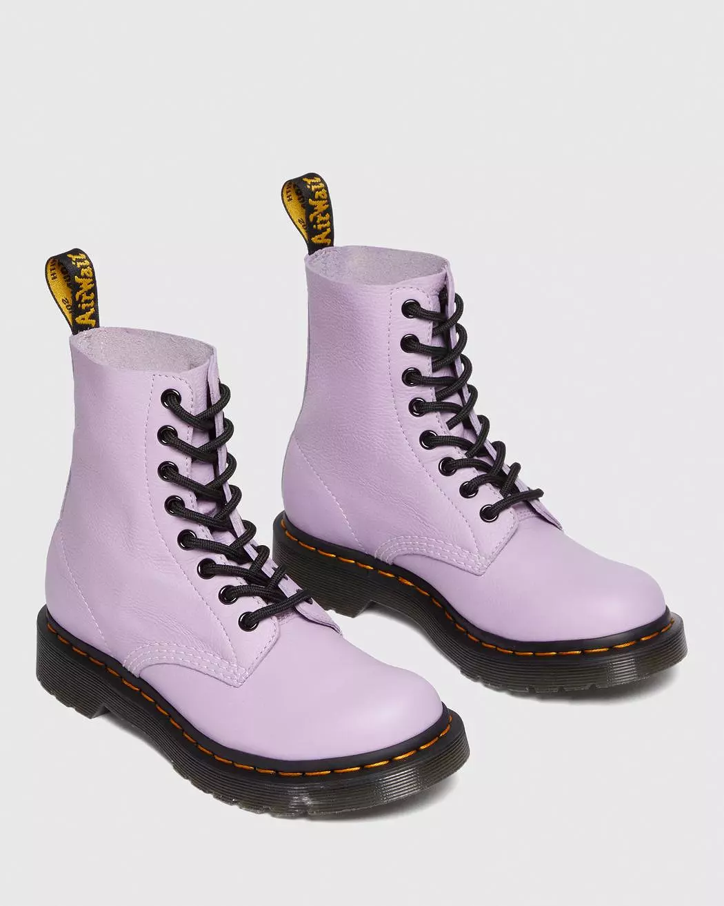 Dr Martens 1460 Women's PASCAL BLACK EYELET LACE UP BOOTS (Lilac Virginia)