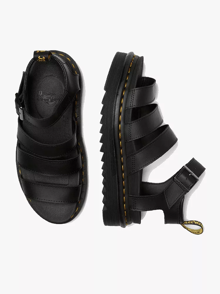 Dr Martens Blaire Hydro Sandals - Black Leather