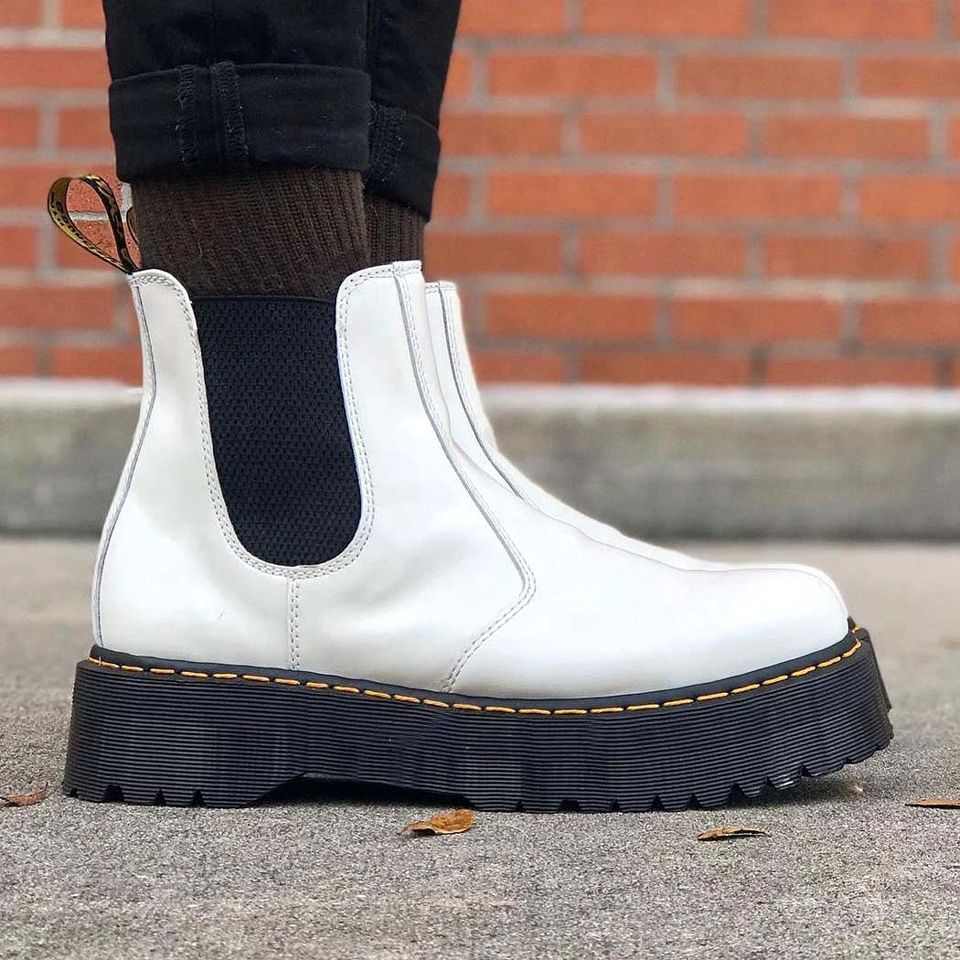    Dr. Martens Quad Chelsea Boot Smooth White