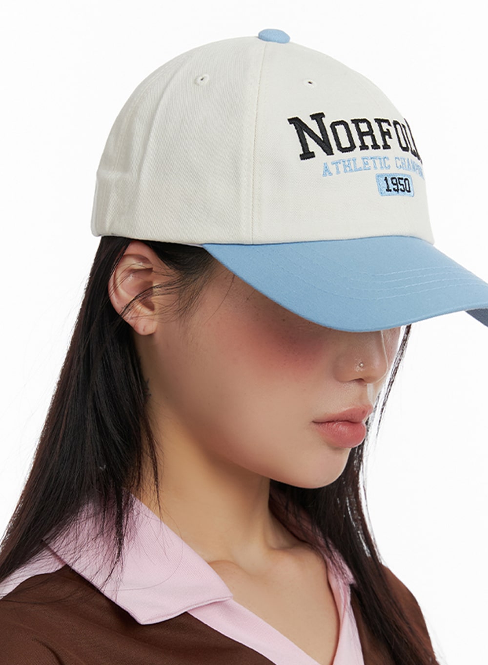 Embroidered Color Block Cap IF421